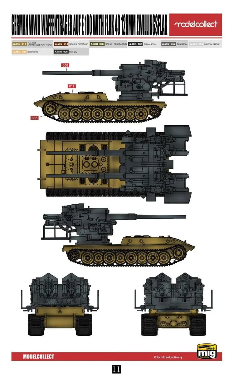 ModelCollect - UA72109 - German WWII E-100 panzer weapon carrier with ...