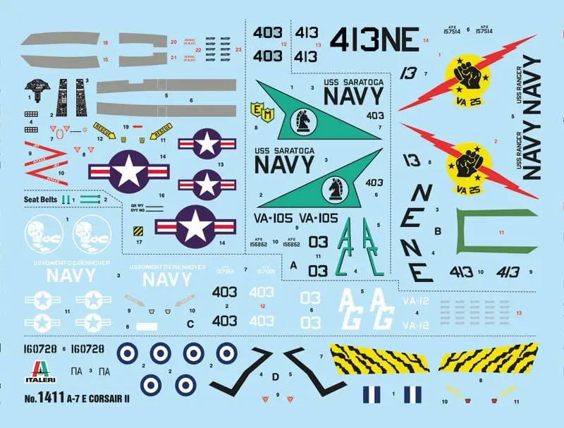 Italeri - 1411 - A-7E CORSAIR II - 1/72 Scale Model