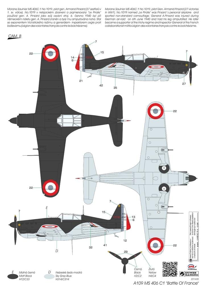 Azur - A109 - Morane Saulnier MS-406C.1 