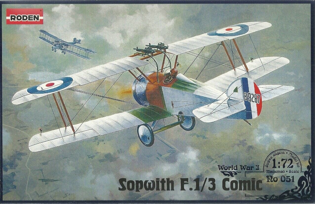 Roden - 052 - Sopwith 2F1 Camel Trench Fighter - 1/72 Scale Model