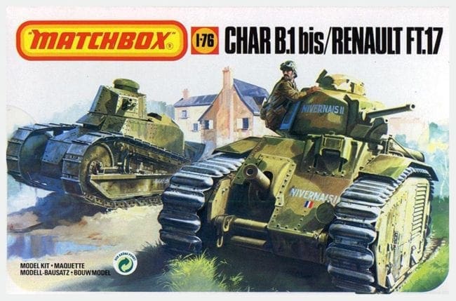 Matchbox - 40176 (PK-176) - CHAR B.1 Bis/Renault FT.17 - 1/72 Scale Model