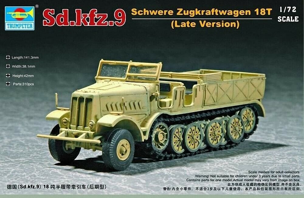 Trumpeter - 07252 - Sd.Kfz.9 Schwere Zugkraftwagen 18T (Late Version ...